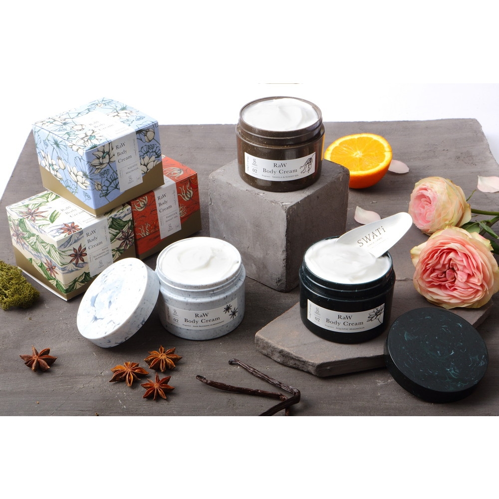Swati Marble Label ロウ ボディクリーム ヴァニラ サンセットシー Gift Pad