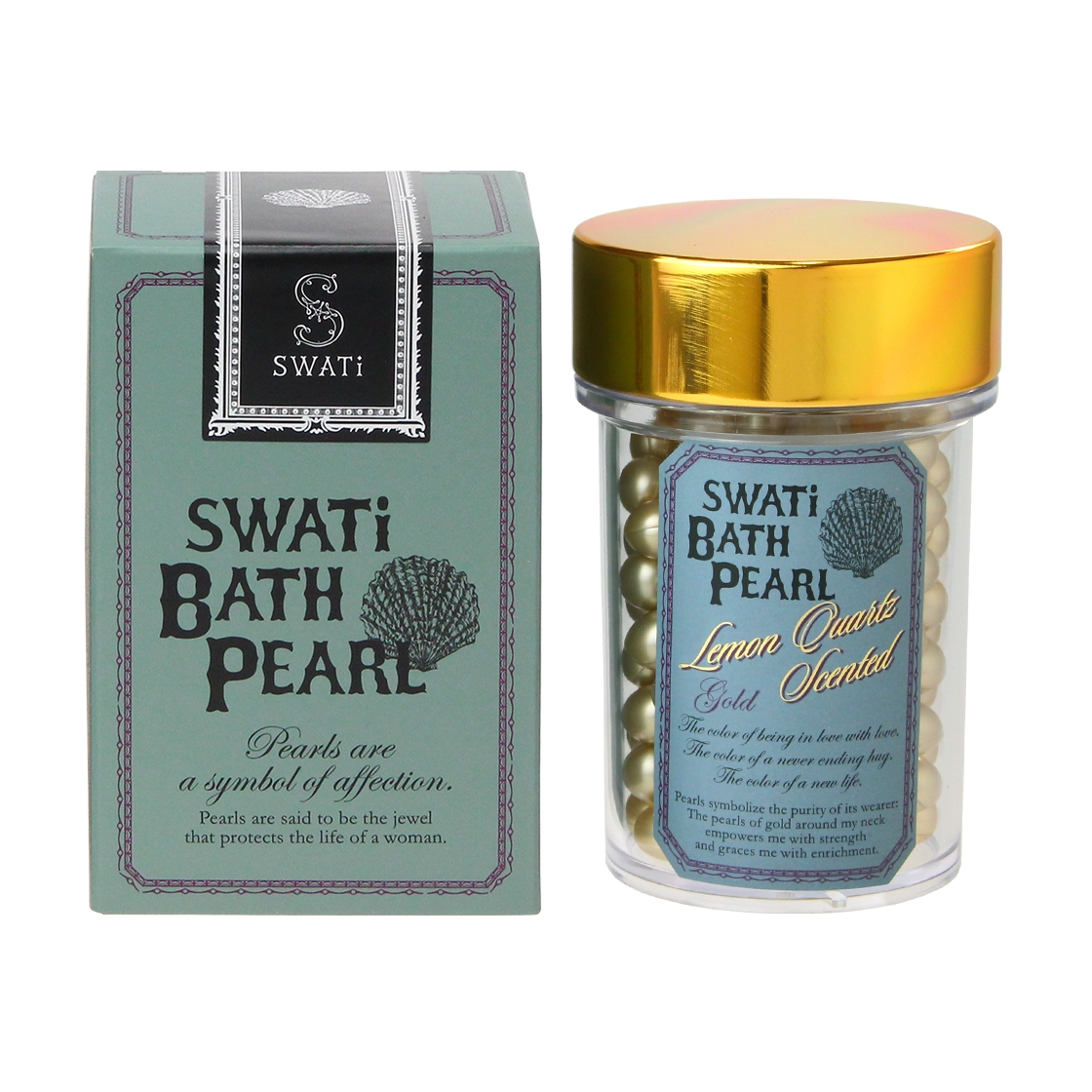 入浴剤「バスパール」SWATi BATH PEARLⓇ(M 52g) ゴールド(レモン