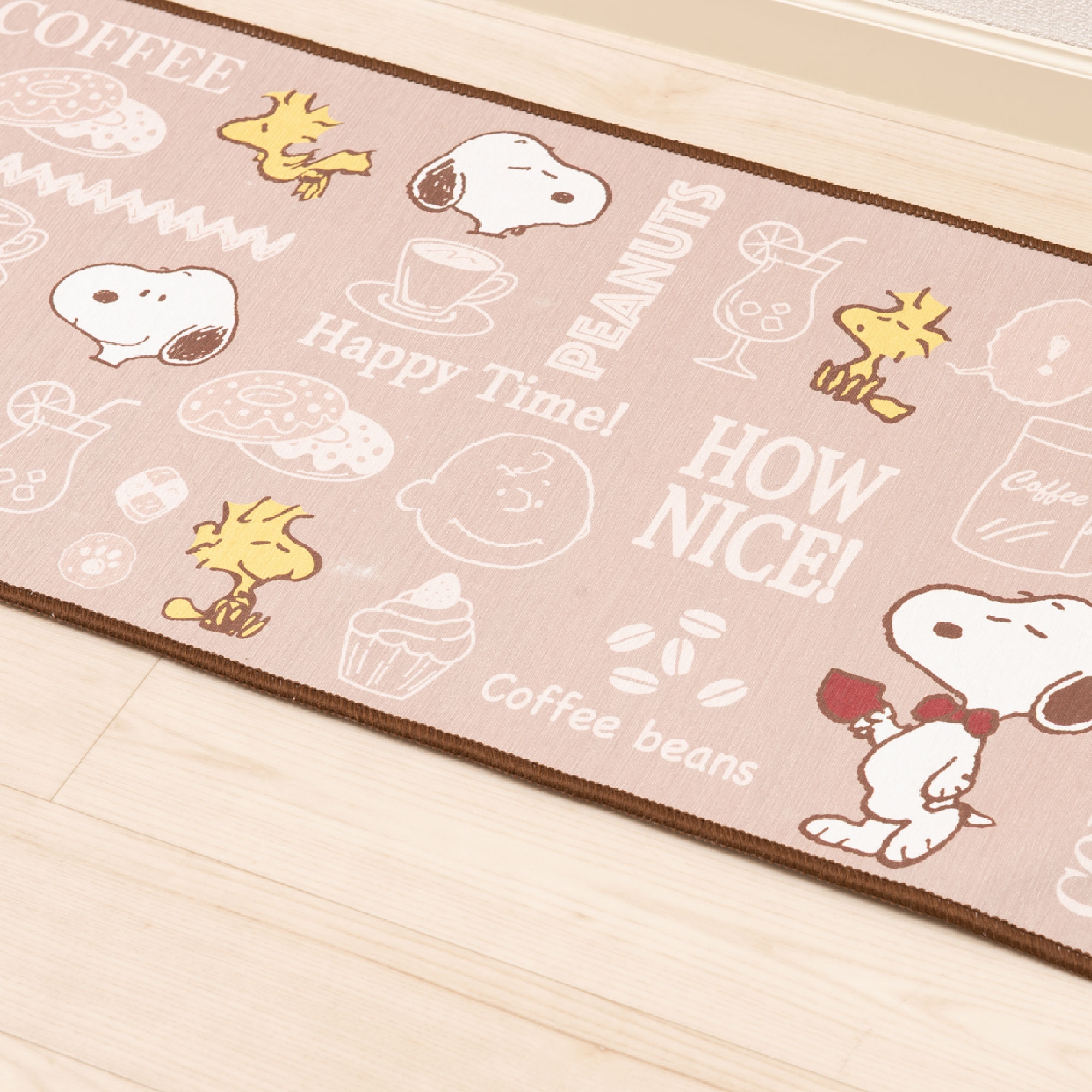 スヌーピー ハッピータイム キッチンマット 約45×180cm | Gift Pad