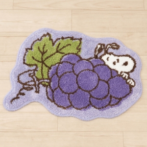 スヌーピー グレープ アクセントマット 約54×63cm パープル