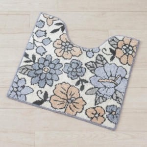 SDS シャーロット 花柄トイレマット 約55×60cm(全2色)