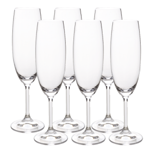 BOHEMIAカリガラス　シャンパンフルート　6個セット