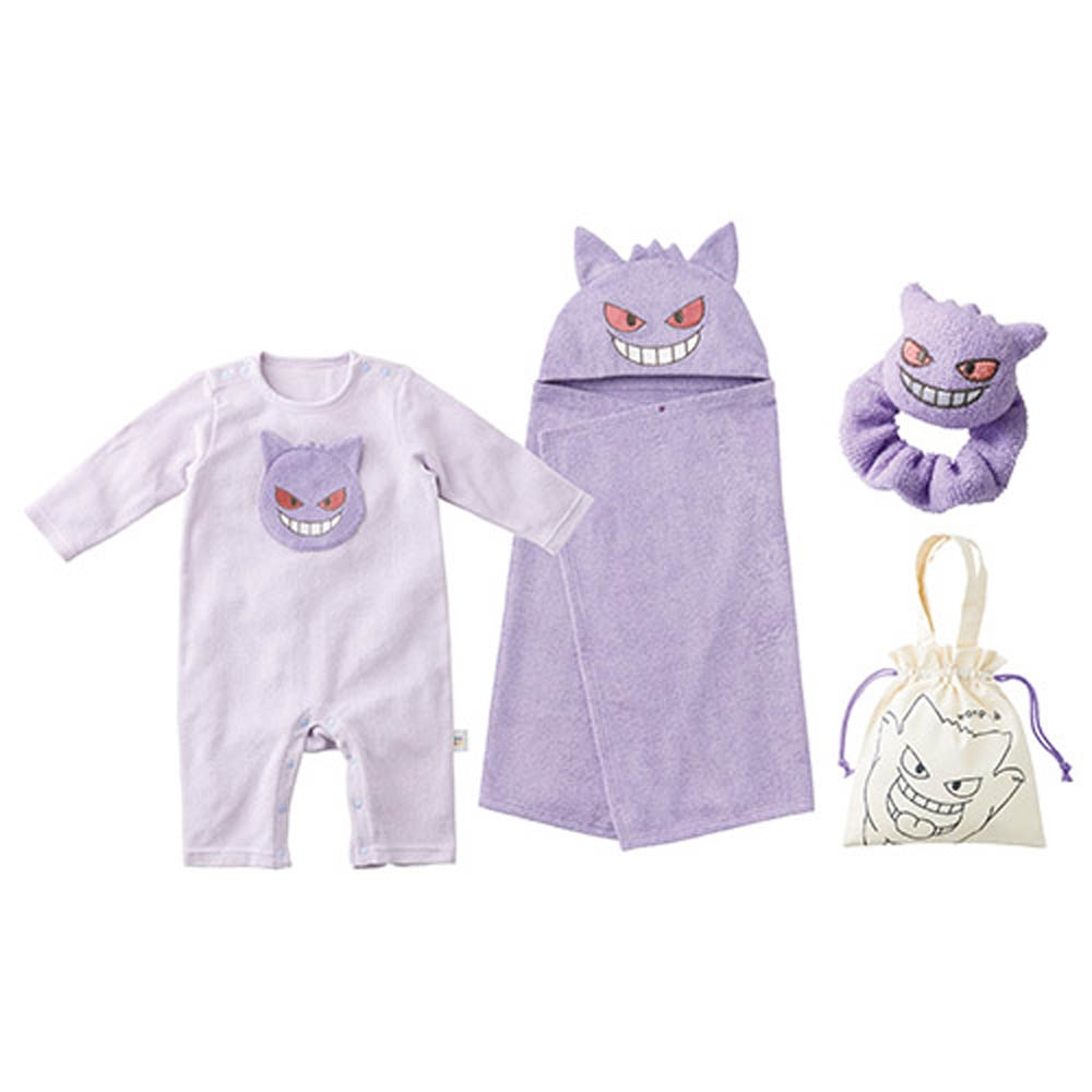 モンポケ カバーオール&バスタオル&ラトルセット(全2キャラクター