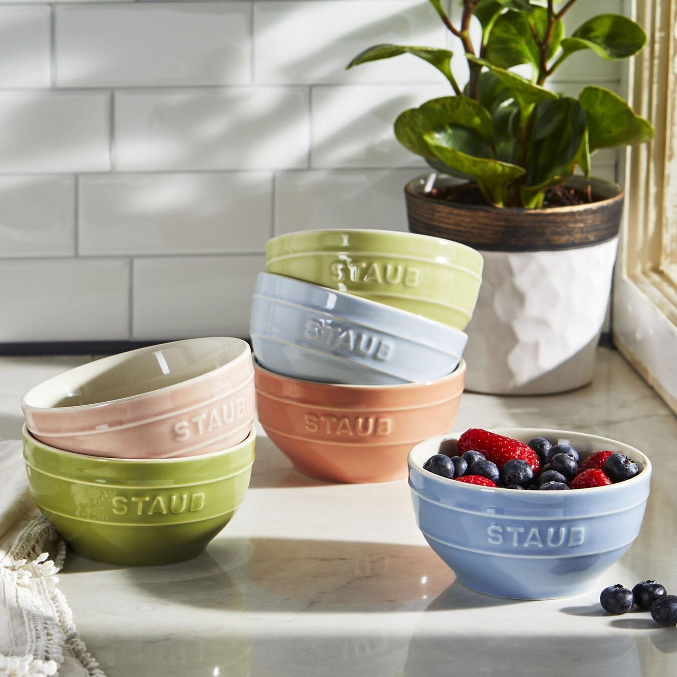 staub ストウブ 「 セラミック ボウル 12cm 6Pセット マカロンカラー