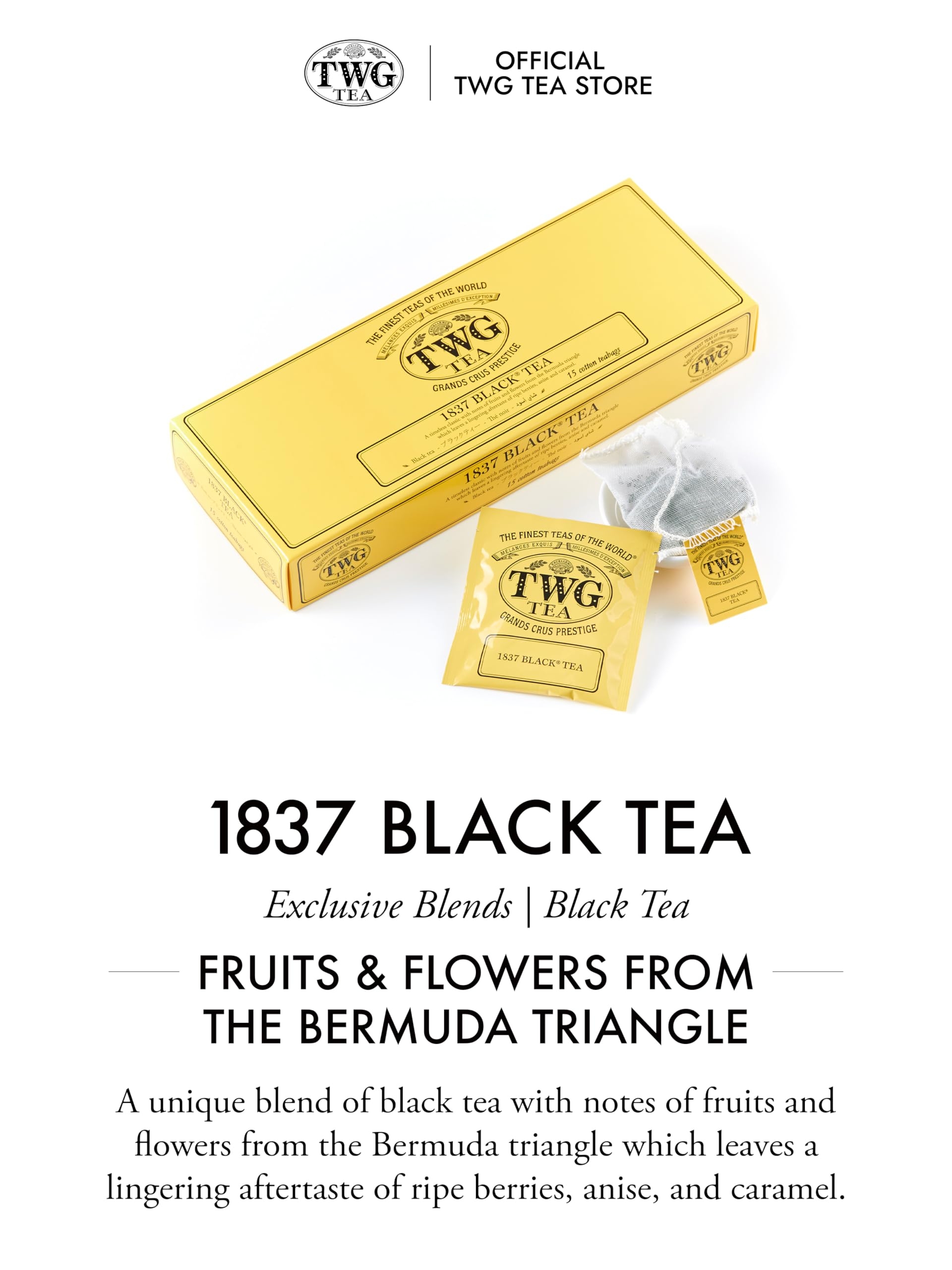 TWG Tea】1837 Black Tea 1837ブラックティー (2.5g×15個入り