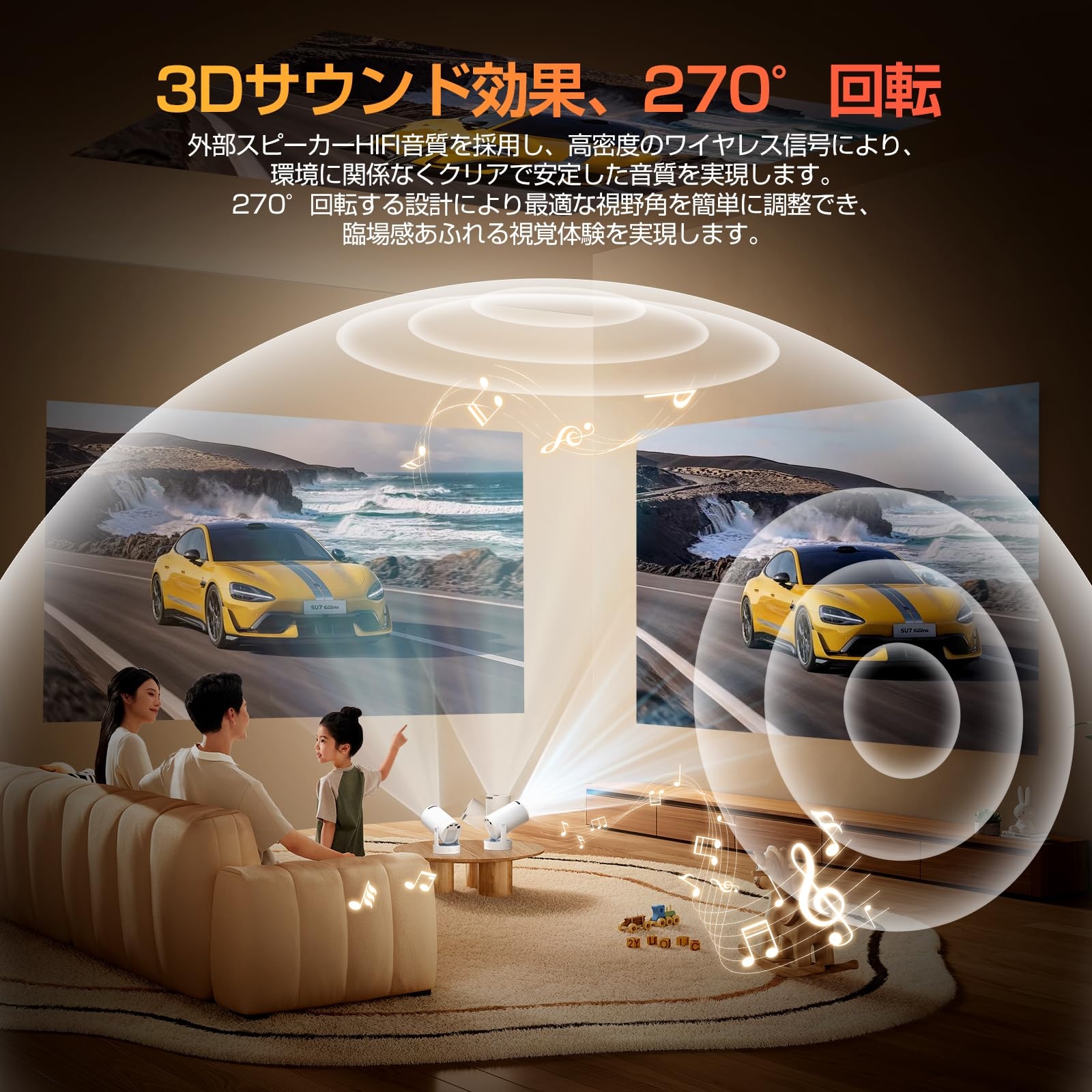 Philoent プロジェクター 家庭用 超小型 【2026アップグレード版